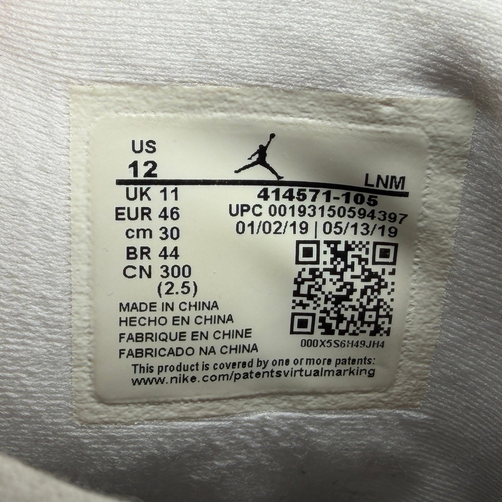 Jordan 13 Retro Shoes Men's 12 White Purple Lakers Athletic Hooping Sneakers - Picture 11 of 11